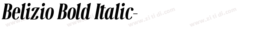 Belizio Bold Italic字体转换